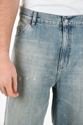 Acid Wash Printed Wide RE REPAINTING Jeans 27cm
