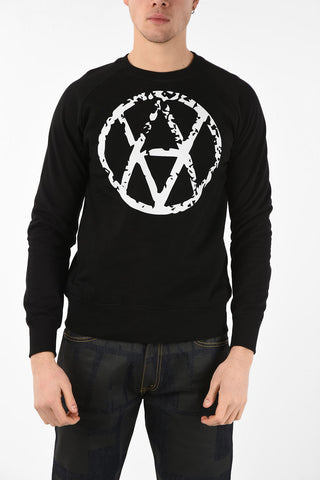 Cotton Printed Crew-Neck Sweatshirt