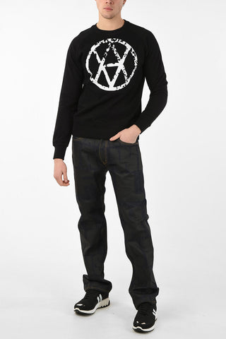 Cotton Printed Crew-Neck Sweatshirt