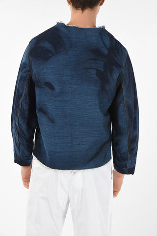 Frayed Hem PHOTOGRAPHIC Denim Shirt