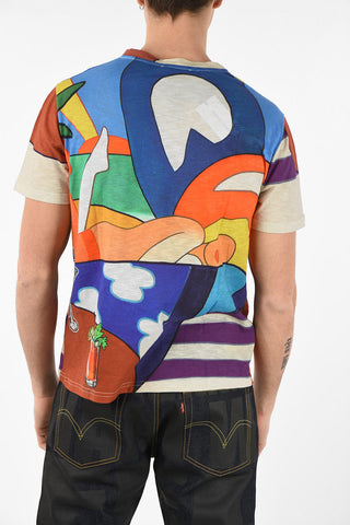 WESSELMANN Printed Cotton and Linen T-shirt