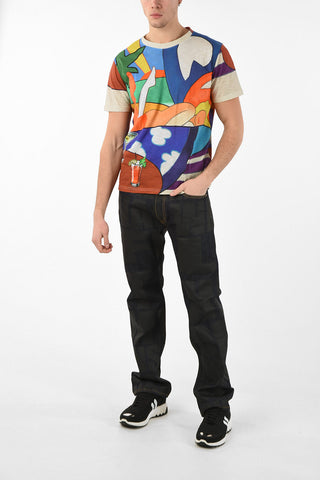 WESSELMANN Printed Cotton and Linen T-shirt