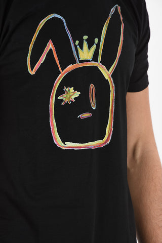 Rainbow Rabbit Printed Crew-Neck T-Shirt