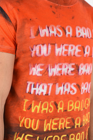 Cotton and Linen Printed WAS Crew-Neck T-Shirt