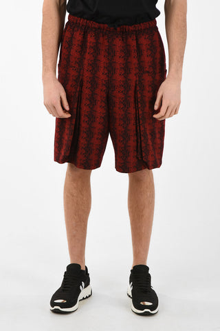 HOMME PLUS Wool Shorts with Maxi Patch Pockets