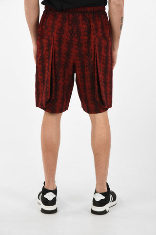 HOMME PLUS Wool Shorts with Maxi Patch Pockets