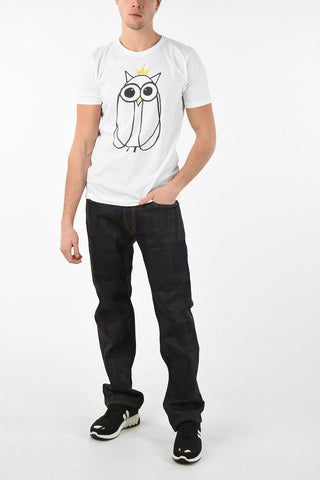 Owl Printed Crew-Neck T-Shirt 