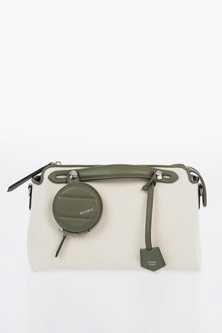 Canvas BY THE WAY Shoulder Bag with Leather Trimmings and Removable Shoulder Strap
