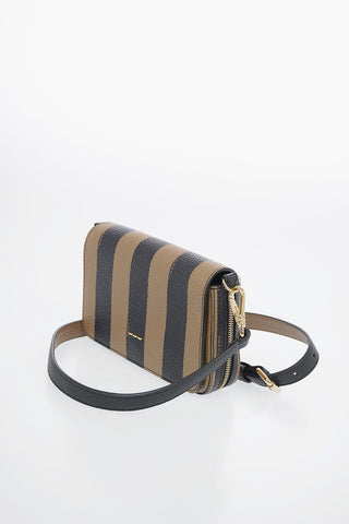Leather Logoed Mini Shoulder Bag With Removable Shoulder Strap 