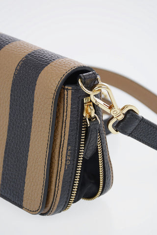 Leather Logoed Mini Shoulder Bag With Removable Shoulder Strap 