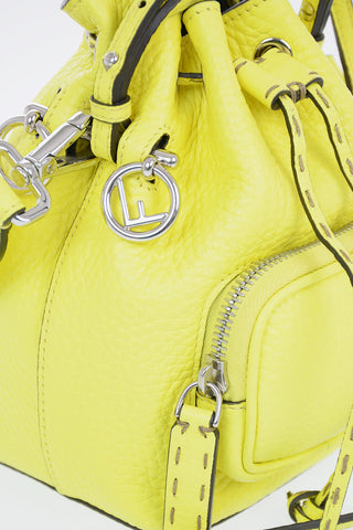 Leather MINI MON TRESOR Bucket Bag with Removable Shoulder Straps
