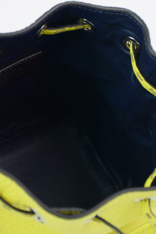 Leather MINI MON TRESOR Bucket Bag with Removable Shoulder Straps