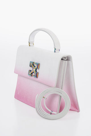 Suede SPRAYED JITNEY 2.8 Top Handle Bag with Removable Shoulder Strap