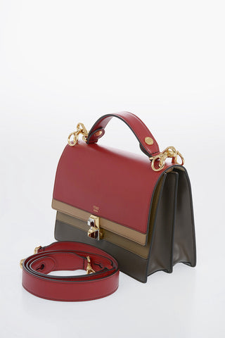 Leather KAN Top Handle Bag with Interchangeable Shoulder Strap 