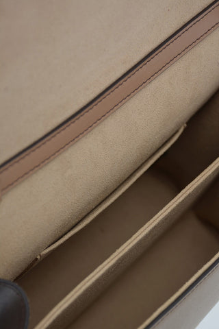 Leather KAN Top Handle Bag with Interchangeable Shoulder Strap 