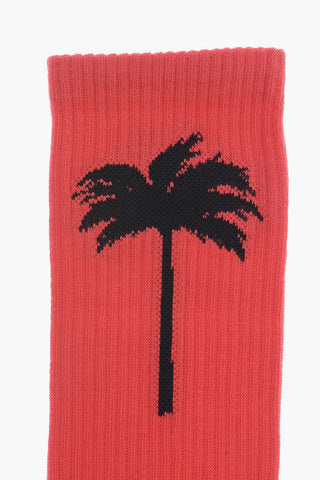 Stretch Cotton Embroidered PALM Socks