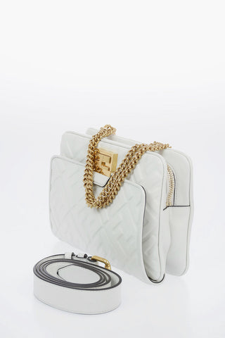 Soft Leather Monogram UPSIDE DOWN Shoulder Bag