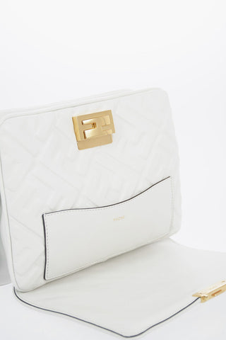 Soft Leather Monogram UPSIDE DOWN Shoulder Bag