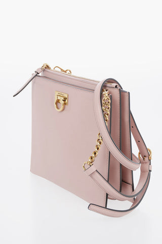 Leather TRIFOLIO Shoulder Bag with Removable Shoulder Strap