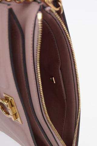 Leather TRIFOLIO Shoulder Bag with Removable Shoulder Strap