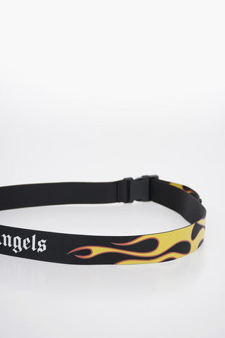 Adjustable Printed BURNING Belt with Clip Buckle
