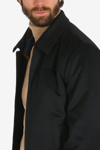 ID fur collar virgin wool outerwear jacket