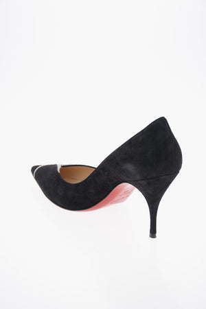 8cm Suede Leather Pumps with Strass