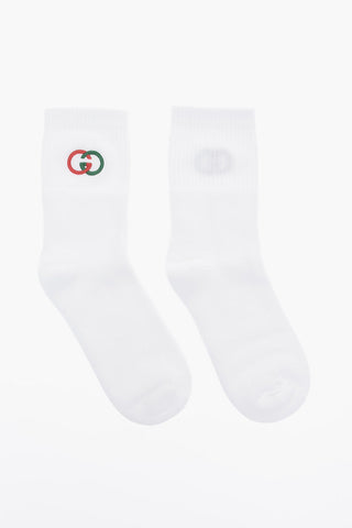 Logo Embroidered Sock
