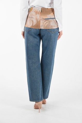 Jeans Tapered Fit con Dettaglio Floreale