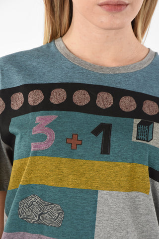 T-Shirt COUNTING PRINT in Cotone 