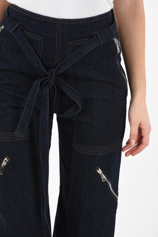 Jeans Utility con Zip Frontali