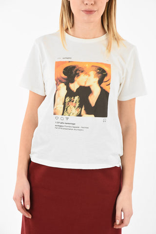 Cotton Crew-Neck FIRST KISS T-Shirt
