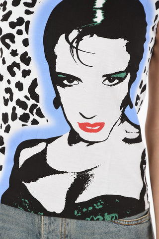 LOVE THERAPY BY ELIO FIORUCCI Top Smanicato MARIPOLAROID Stampa Animalier