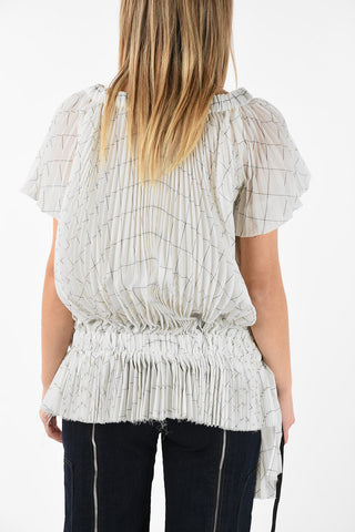 Asymmetrical Ruffled Blouse