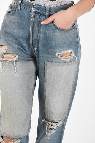 Distressed BOYFRIEND PATCH Jeans