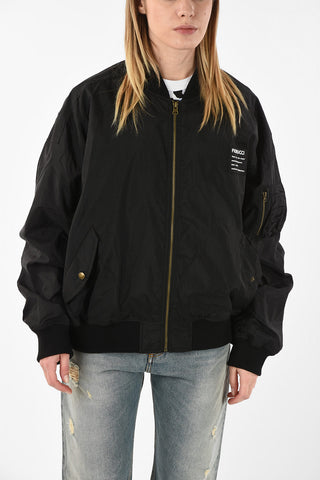 Fabric THE LOU Bomber with Logo Print 