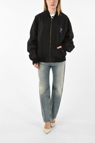 Fabric THE LOU Bomber with Logo Print 
