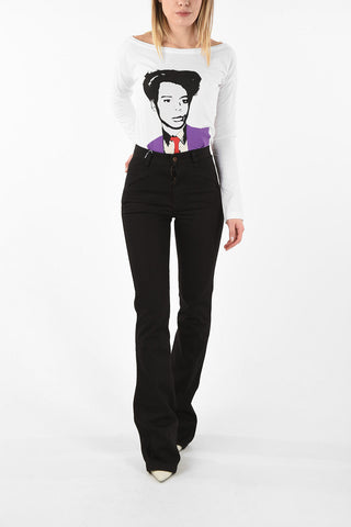 High-rise EDIE bootcut jeans