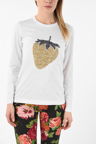 TRICOT Long Sleeve T-shirt with Sequined Embroidery