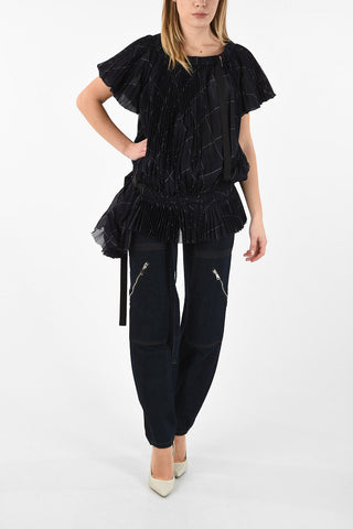 Asymmetrical Ruffled Blouse 