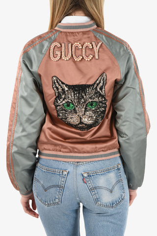 Bomber with Embroiderd Pearl and Sequins