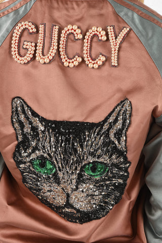 Bomber with Embroiderd Pearl and Sequins