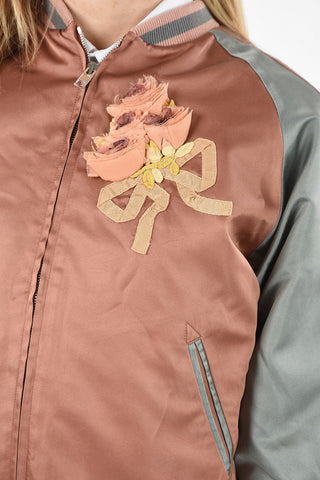 Bomber with Embroiderd Pearl and Sequins
