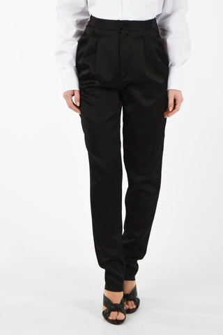High Waist Double Pleat Pants