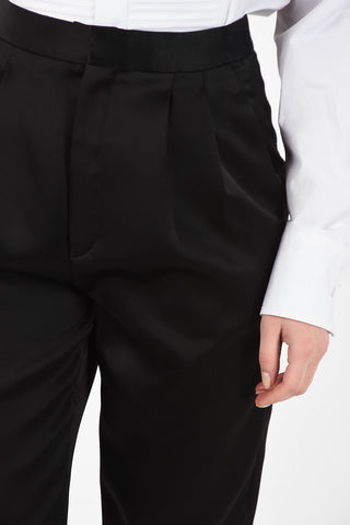 High Waist Double Pleat Pants