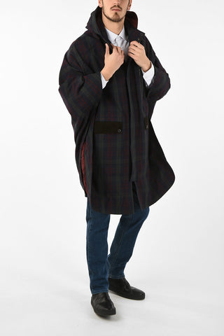 CC COLLECTION O.WEAR tartan snap button  MELANIE Cape