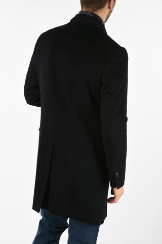 ID leather details IDENTITY chesterfield coat