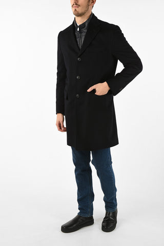 ID leather details IDENTITY chesterfield coat