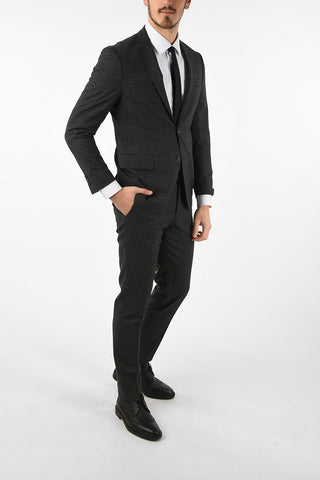 side vents notch lapel check drop 7R 2-button ACADEMY SOFT suit