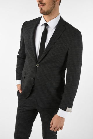 side vents notch lapel check drop 7R 2-button ACADEMY SOFT suit